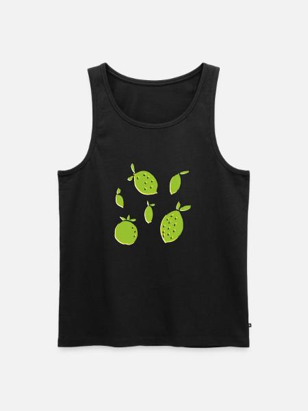 lemon orange lime - Men's Premium Organic Tank Top - black