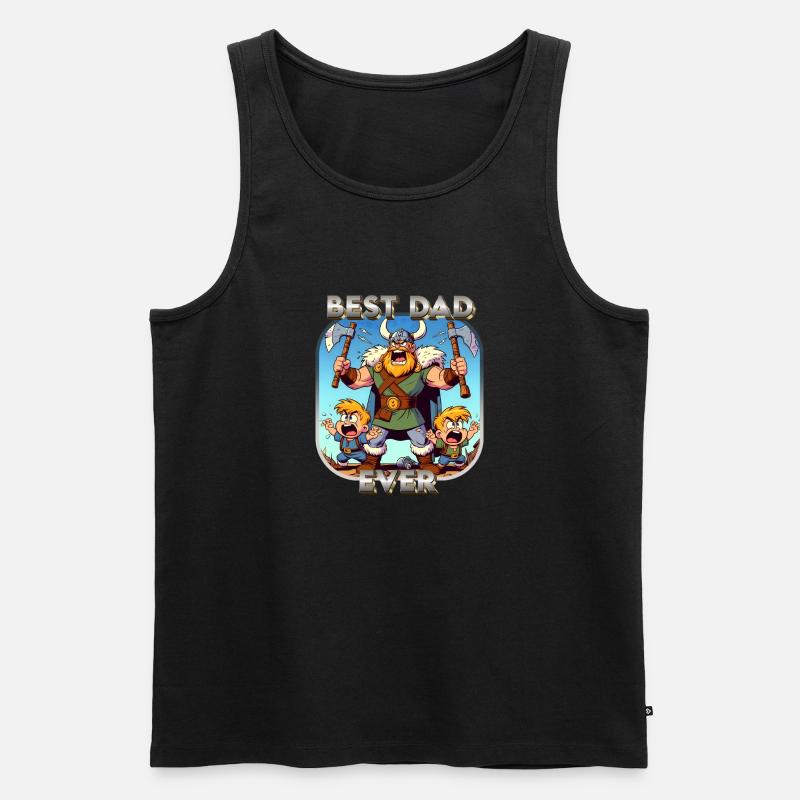 Best Dad Ever - Männer Premium Bio Tank Top - Schwarz