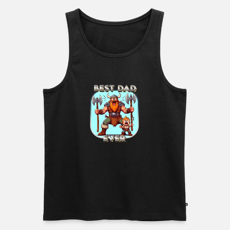 Best Dad Ever - Männer Premium Bio Tank Top - Schwarz