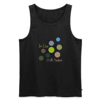 Toutes les couleurs - amoureux de la nature - Débardeur bio Premium Homme - noir - Devant - AI Model Male 178 light (178cm)