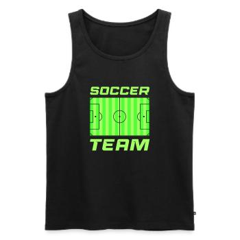 rasen fussball soccer - Männer Premium Bio Tank Top - Schwarz - Vorne - Michal (187cm)
