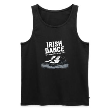 L’art de la danse irlandaise - Débardeur bio Premium Homme - noir - Devant - AI Model Male 178 light (178cm)
