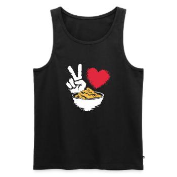 Für Genießer der koreanischen Küche - Männer Premium Bio Tank Top - Schwarz - Vorne - AI Model Male 178 light (178cm)