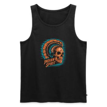 L’ indien - Débardeur bio Premium Homme - noir - Devant - Michal (187cm)