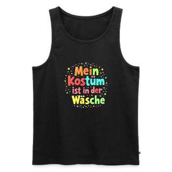 Mein Kostüm ist in der Wäsche - Lustiges Karneval - Männer Premium Bio Tank Top - Schwarz - Vorne - Michal (187cm)