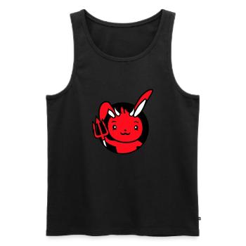 Bunny Devil Démon Mal Satan Enfer Trident Costume - Débardeur bio Premium Homme - noir - Devant - Michal (187cm)