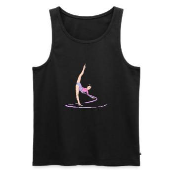 Gymnastique rythmique - Bande - Gymnastique - Débardeur bio Premium Homme - noir - Devant - Michal (187cm)
