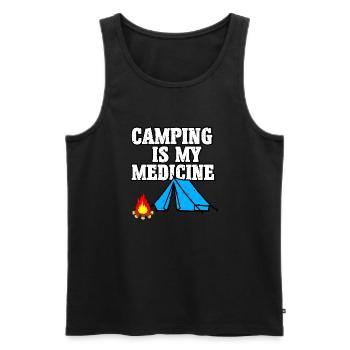 Camping Medicine - Men's Premium Organic Tank Top - black - Front - Michal (187cm)