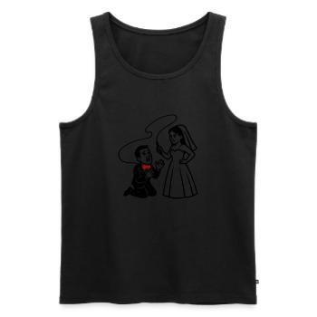 Ehepaar Hochzeit Peitsche - Männer Premium Bio Tank Top - Schwarz - Vorne - AI Model Male 178 light (178cm)