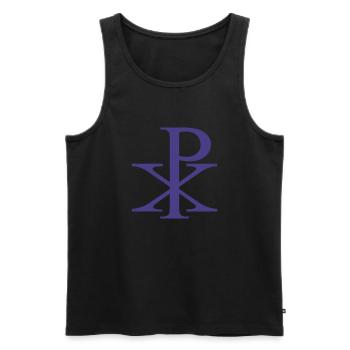 chiro - Männer Premium Bio Tank Top - Schwarz - Vorne - AI Model Male 178 light (178cm)
