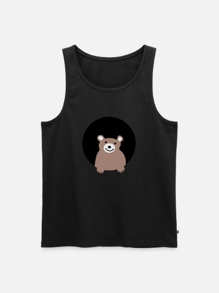 Bär - Männer Premium Bio Tank Top - Schwarz