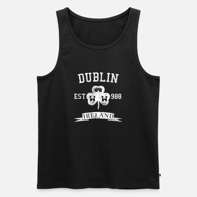 Dublin - Männer Premium Bio Tank Top - Schwarz