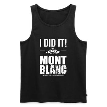 Ich habe es geschafft: Mont-Blanc-Aufstieg, Klettern - Männer Premium Bio Tank Top - Schwarz - Vorne - AI Model Male 178 light (178cm)