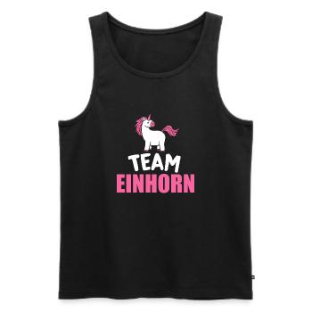 Team Einhorn JGA Junggessellenabschied - Männer Premium Bio Tank Top - Schwarz - Vorne - Michal (187cm)