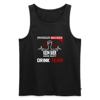 Junggesellenabschied Bier Drink Team Party Saufen - Männer Premium Bio Tank Top - Schwarz - Vorne - Michal (187cm)
