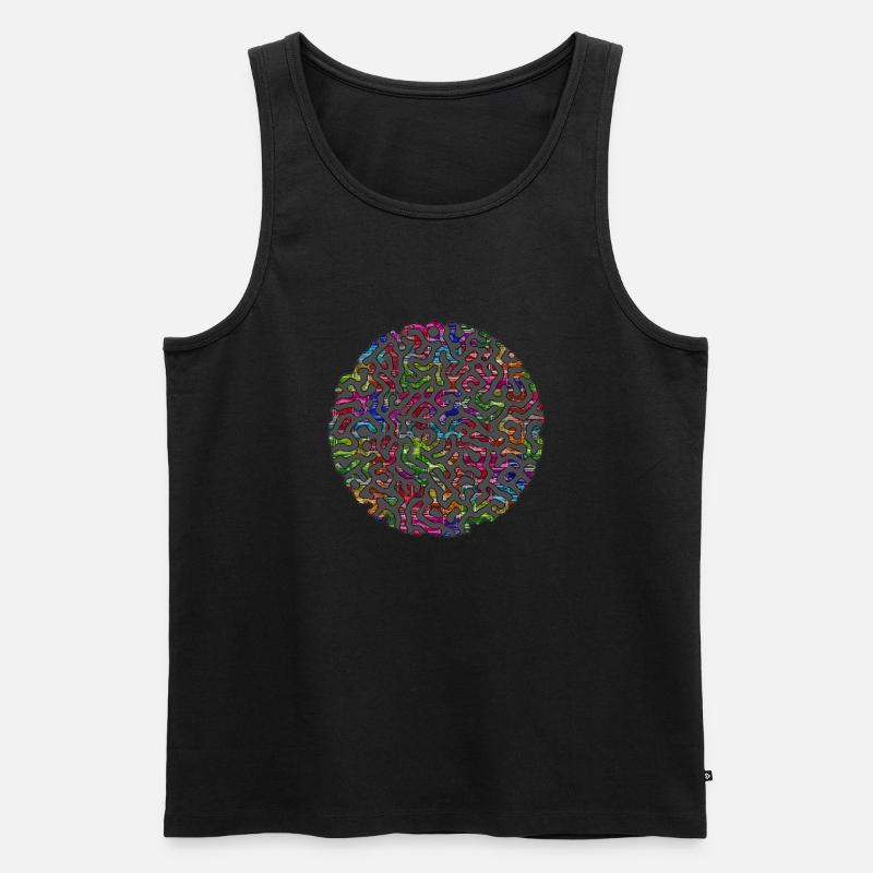 Labyrinth - Männer Premium Bio Tank Top - Schwarz