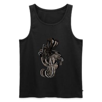 Clé de partition - Débardeur bio Premium Homme - noir - Devant - Michal (187cm)