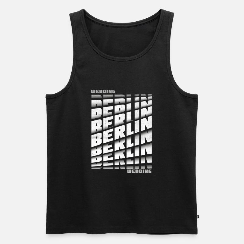 Berlin Wedding - Männer Premium Bio Tank Top - Schwarz