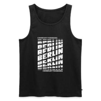 Berlin Charlottenburg - Männer Premium Bio Tank Top - Schwarz - Vorne - Michal (187cm)