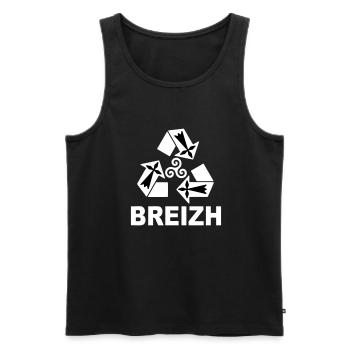Breirzh Bretagne Triskel - Débardeur bio Premium Homme - noir - Devant - AI Model Male 178 light (178cm)
