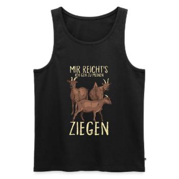 Mir reichts ich geh zu meinen Ziegen Bauernhof Ges - Männer Premium Bio Tank Top - Schwarz - Vorne - AI Model Male 178 light (178cm)