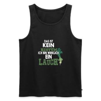 Das Ist Kein Kostüm Ich Bin Lauch Tier Vegan - Männer Premium Bio Tank Top - Schwarz - Vorne - Michal (187cm)