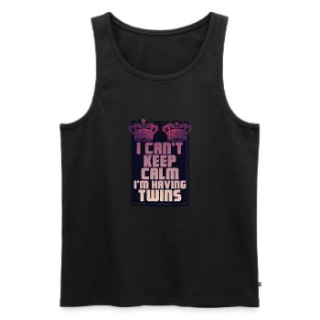I Can't Keep Calm I'm Having Twins Mom Mother - Men's Premium Organic Tank Top - black - Front - Michal (187cm)