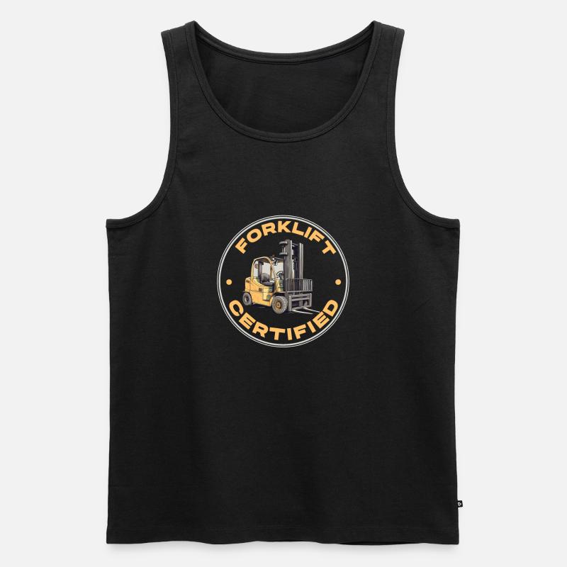 Zertifizierter Gabelstaplerfahrer Kompetenz - Männer Premium Bio Tank Top - Schwarz