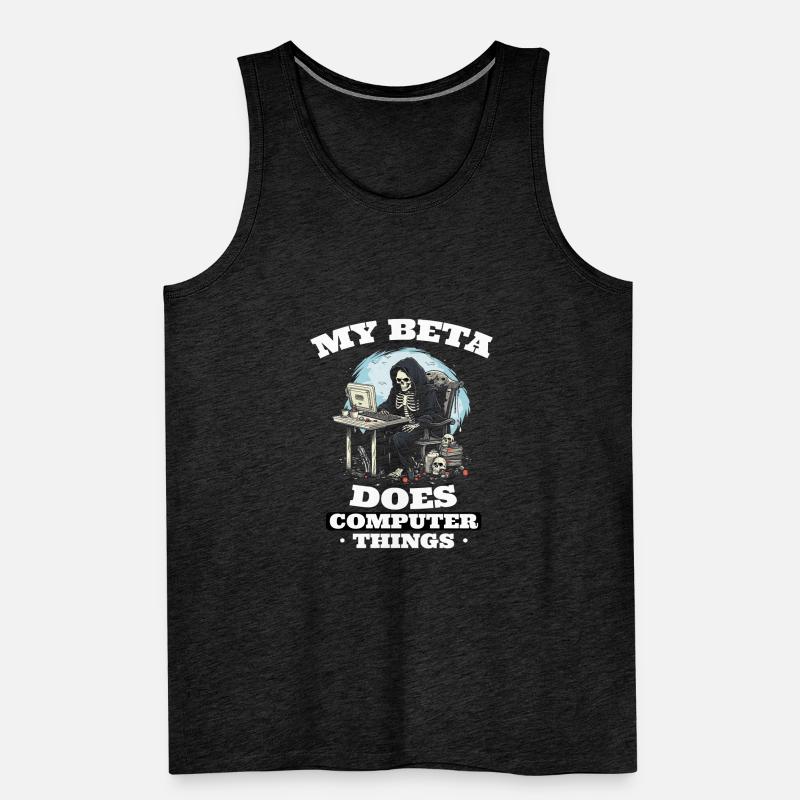 My beta makes computer things programmers Men's Premium Organic Tank Top