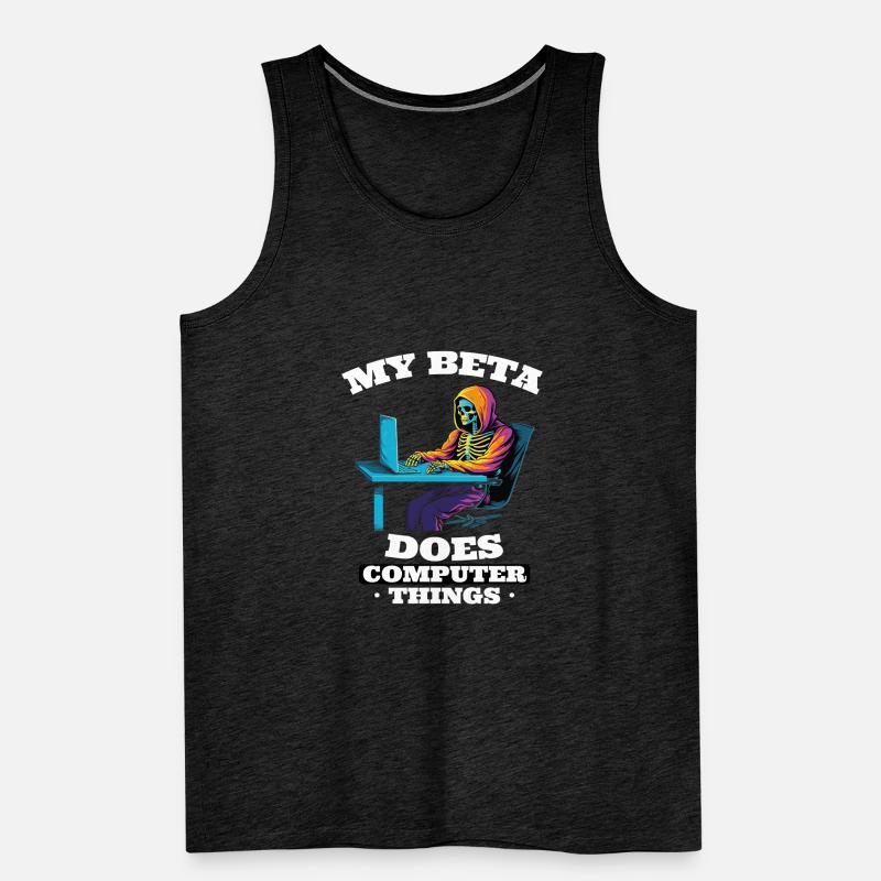 My beta makes computer things programmers Men's Premium Organic Tank Top