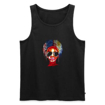 Philippinisch-amerikanische Freundschaft - Männer Premium Bio Tank Top - Schwarz - Vorne - AI Model Male 178 light (178cm)
