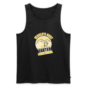 Weltbester Furz Ich meine Vater lustiger Vater - Männer Premium Bio Tank Top - Schwarz - Vorne - Michal (187cm)