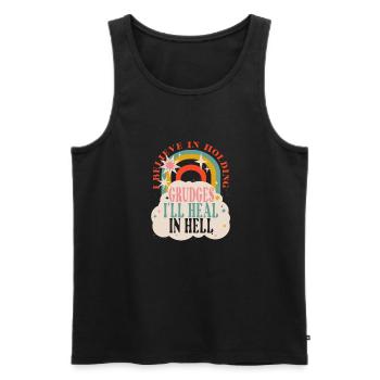 I believe in guilt that I feel in hell - Men's Premium Organic Tank Top - black - Front - AI Model Male 178 light (178cm)