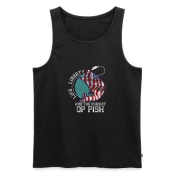 Life, Freedom and the Persecution of Fish - Men's Premium Organic Tank Top - black - Front - Michal (187cm)