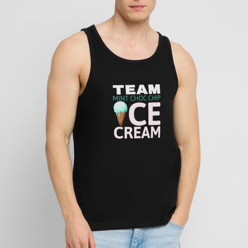 Team Mint Choc Eiswaffel Eiscreme Eis Männer Premium Bio Tank Top