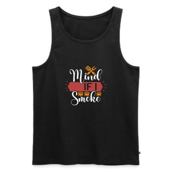 Mind If I Smoke Ribs Grill BBQ Short Ribs Rack - Männer Premium Bio Tank Top - Schwarz - Vorne - AI Model Male 178 light (178cm)