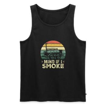 Mind If I Smoke Ribs Grill BBQ Short Ribs Rack - Männer Premium Bio Tank Top - Schwarz - Vorne - AI Model Male 178 light (178cm)
