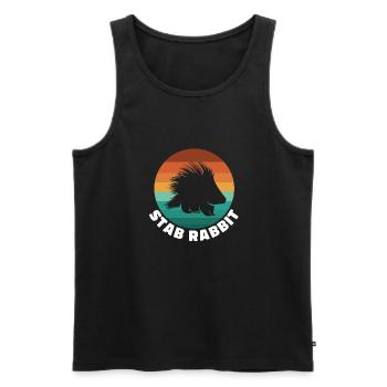 Stab Kaninchen Stachelschwein Wildlife - Männer Premium Bio Tank Top - Schwarz - Vorne - Michal (187cm)