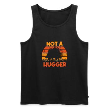 Pas un Hugger Porcupine Nature Lover Rod - Débardeur bio Premium Homme - noir - Devant - Michal (187cm)