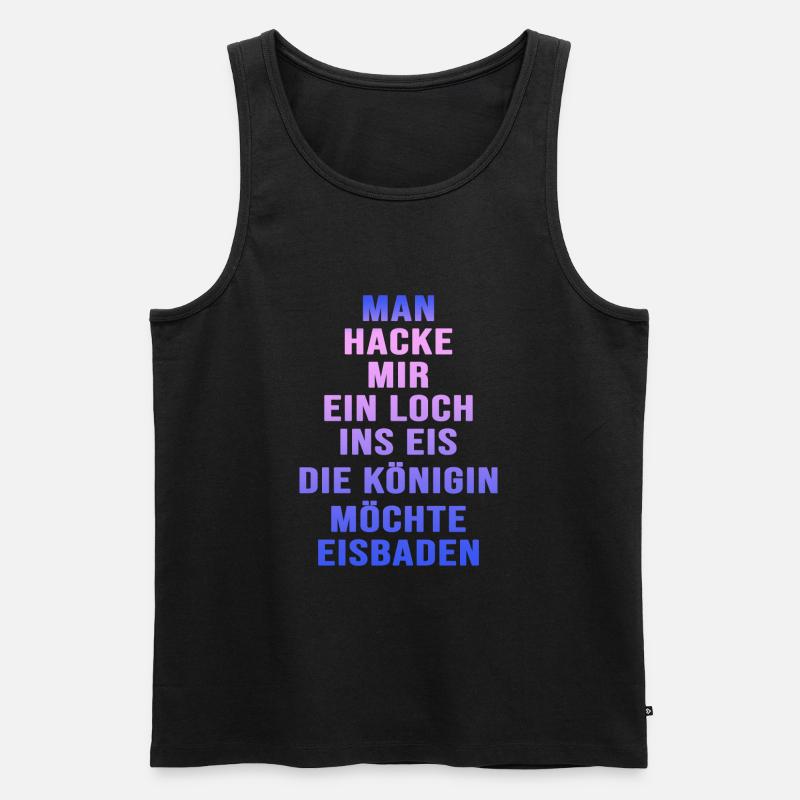 Winterbaderin Eisbaderin Eisbademeisterin - Männer Premium Bio Tank Top - Schwarz