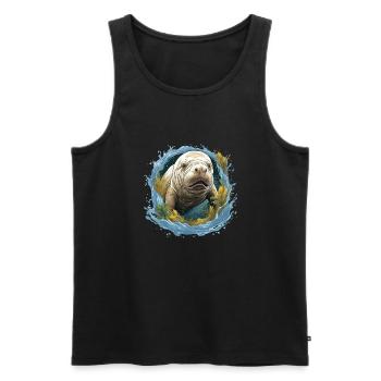 Rettet Die Seekühe Wassertiere Seekühe - Männer Premium Bio Tank Top - Schwarz - Vorne - AI Model Male 178 light (178cm)