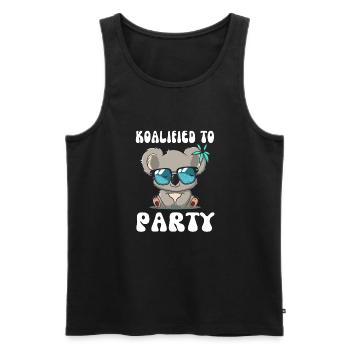 Mignon Koalifié Pour Fête, Koala Bear Lover - Débardeur bio Premium Homme - noir - Devant - Michal (187cm)