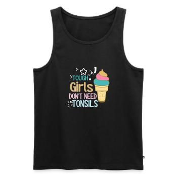 Tough girls don't need almond ice cream - Men's Premium Organic Tank Top - black - Front - AI Model Male 178 light (178cm)