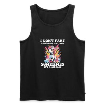I don't fart, I whisper in my pants - - Men's Premium Organic Tank Top - black - Front - Michal (187cm)