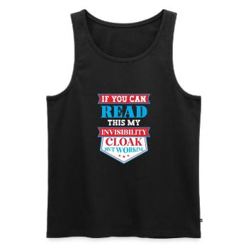 My invisible coat doesn't work - Men's Premium Organic Tank Top - black - Front - AI Model Male 178 light (178cm)