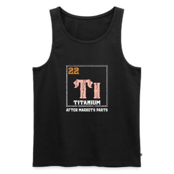 Hüftprothese Titan Ti Gebrauchtteile Wissenschaft - Männer Premium Bio Tank Top - Schwarz - Vorne - AI Model Male 178 light (178cm)