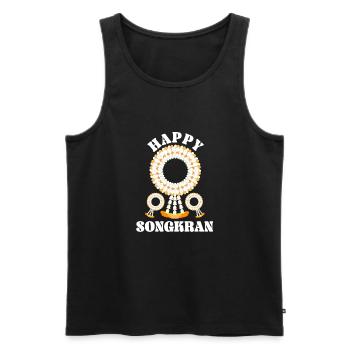 Happy SongCrane Fest Thailand - Men's Premium Organic Tank Top - black - Front - AI Model Male 178 light (178cm)