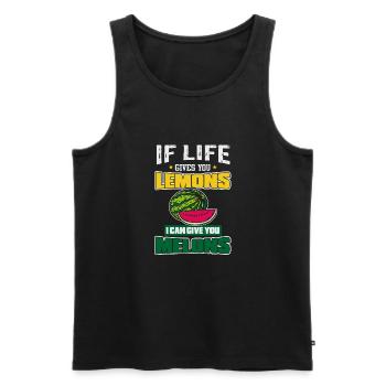 Lustiger Witz Über Plastische Chirurgen, - Männer Premium Bio Tank Top - Schwarz - Vorne - Michal (187cm)