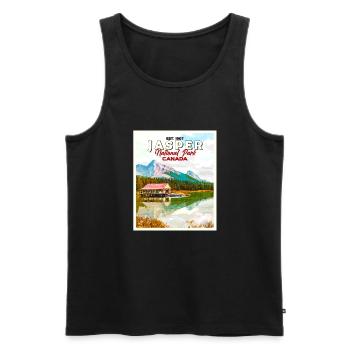 Jasper Nationalpark British Columia Kanada - Männer Premium Bio Tank Top - Schwarz - Vorne - AI Model Male 178 light (178cm)