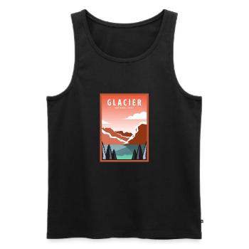 Glacier National Park, British Columbia, Canada - Men's Premium Organic Tank Top - black - Front - Michal (187cm)